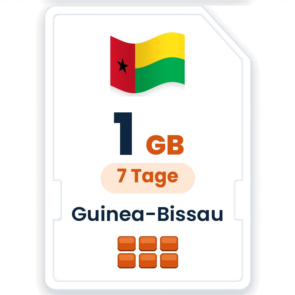Guinea-Bissau eSIM – 1 GB, 7 Tage gültig