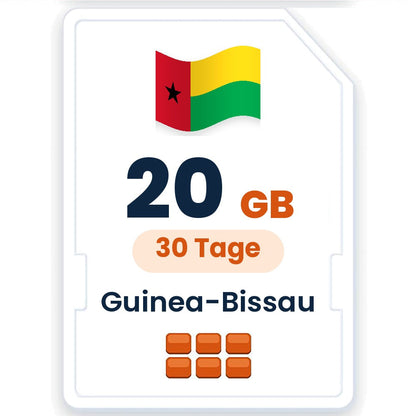 Guinea-Bissau eSIM – 20 GB, 30 Tage gültig