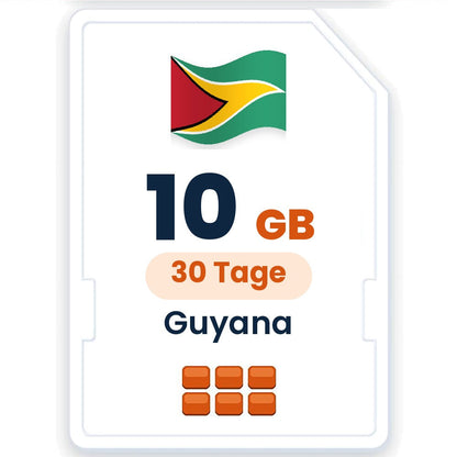 Guyana eSIM – 10 GB, 30 Tage gültig