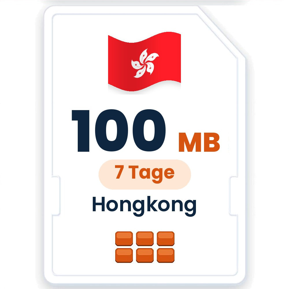 Hongkong eSIM – 100 MB, 7 Tage gültig