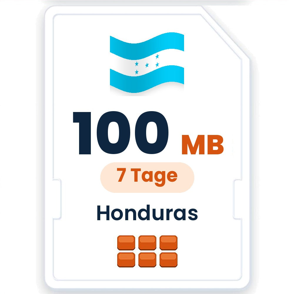 Honduras eSIM – 100 MB, 7 Tage gültig