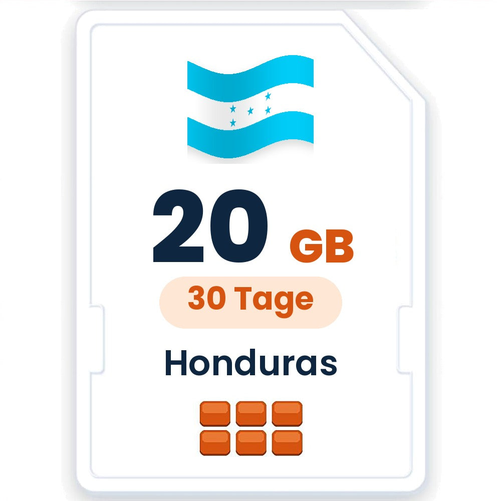 Honduras eSIM – 20 GB, 30 Tage gültig