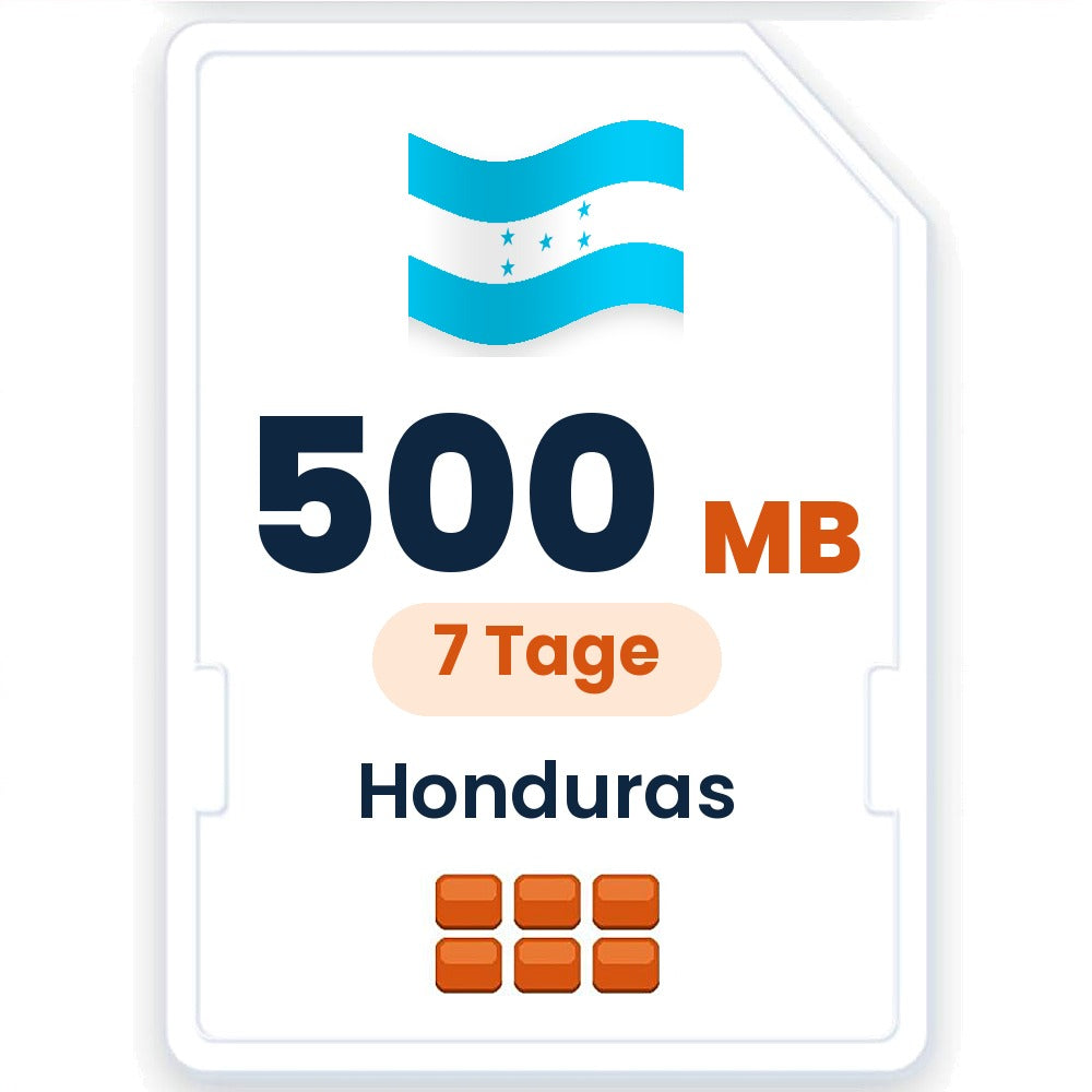 Honduras eSIM – 500 MB, 7 Tage gültig