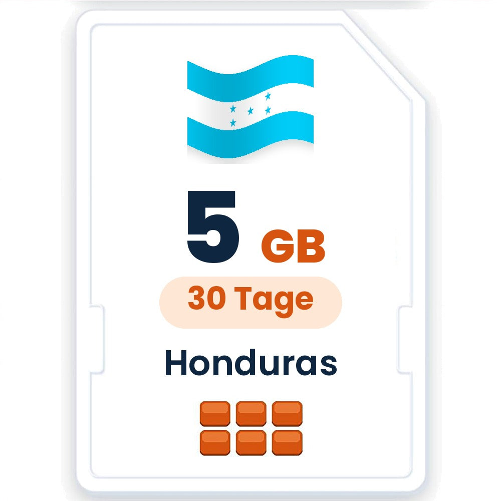 Honduras eSIM – 5 GB, 30 Tage gültig