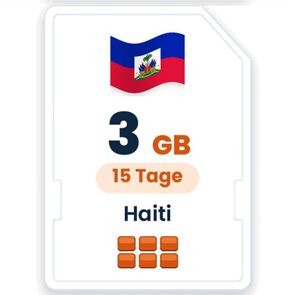 Haiti eSIM – 3 GB, 15 Tage gültig