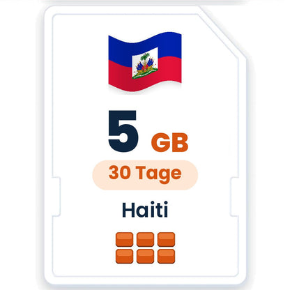 Haiti eSIM – 5 GB, 30 Tage gültig