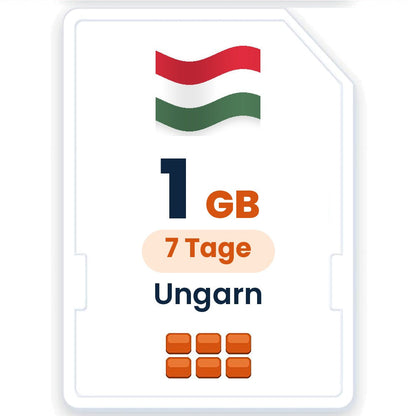 Ungarn eSIM – 1 GB, 7 Tage gültig