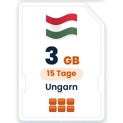 Ungarn eSIM – 3 GB, 15 Tage gültig