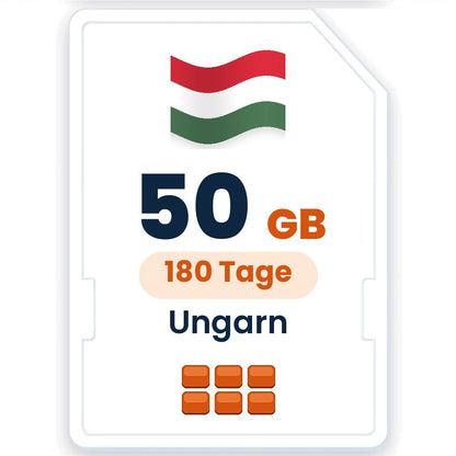 Ungarn eSIM – 50 GB, 180 Tage gültig