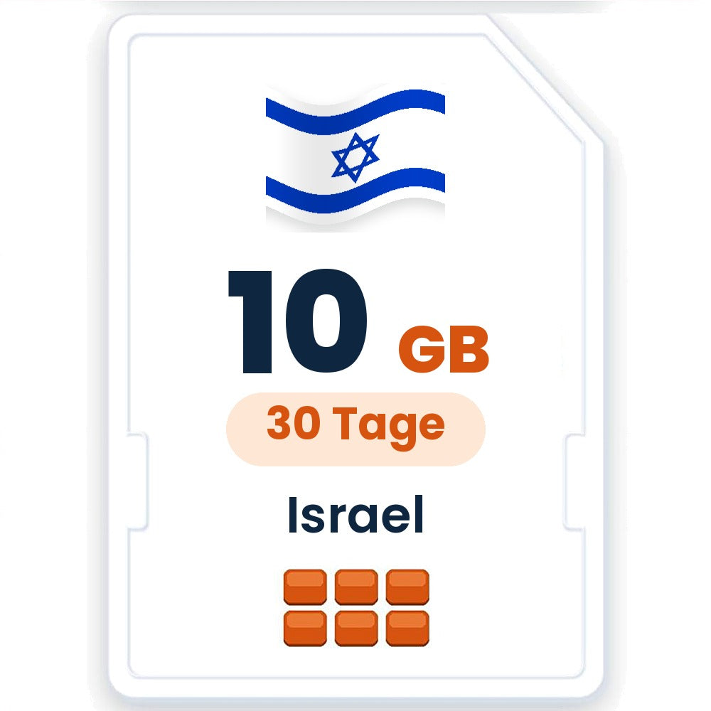 Israel eSIM – 10 GB, 30 Tage gültig