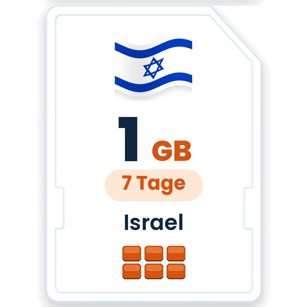 Israel eSIM – 1 GB, 7 Tage gültig