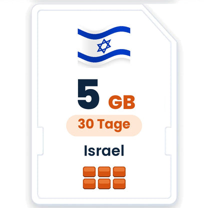 Israel eSIM – 5 GB, 30 Tage gültig