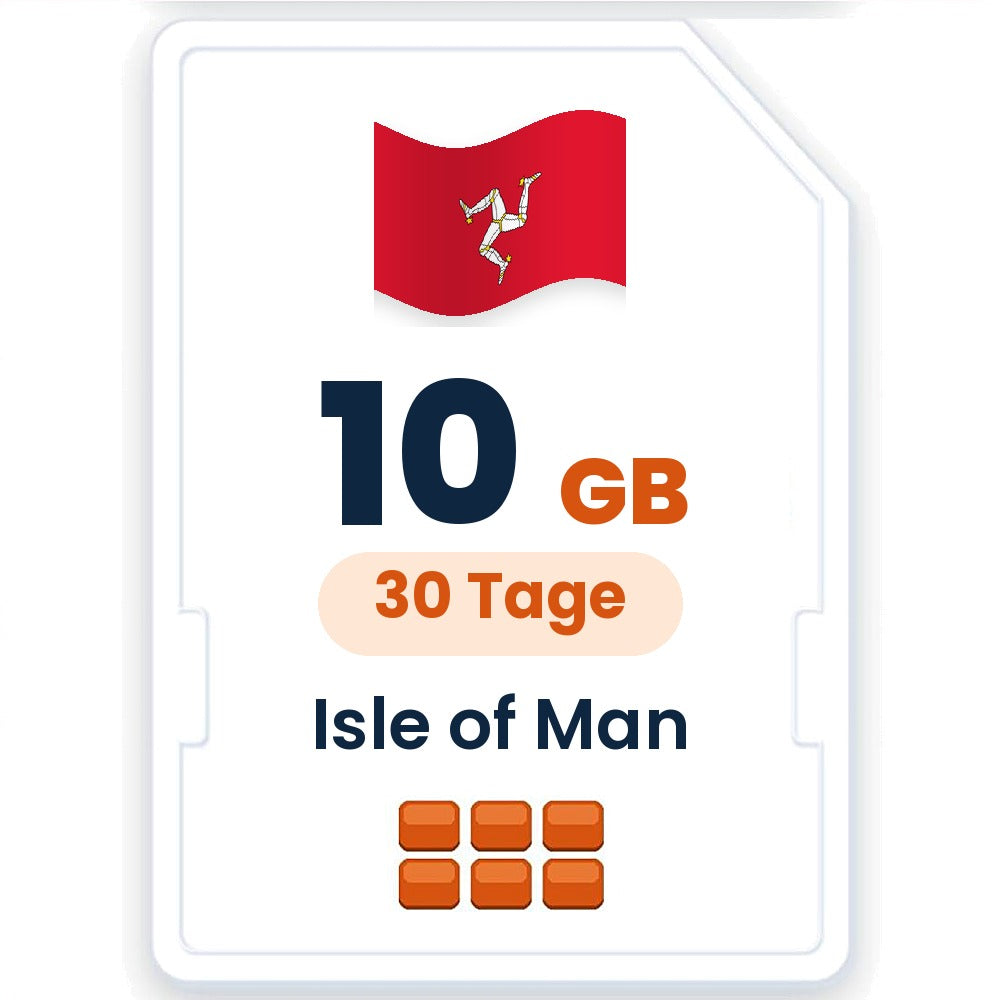 Isle of Man eSIM – 10 GB, 30 Tage gültig