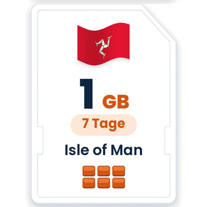 Isle of Man eSIM – 1 GB, 7 Tage gültig