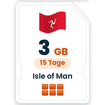 Isle of Man eSIM – 3 GB, 15 Tage gültig