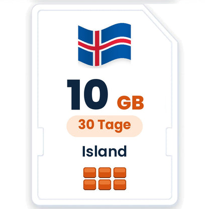 Island eSIM – 10 GB, 30 Tage gültig