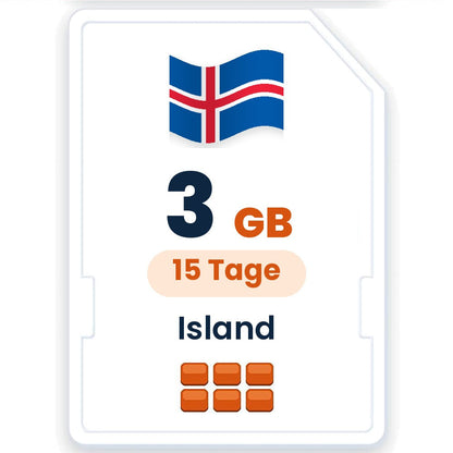 Island eSIM – 3 GB, 15 Tage gültig
