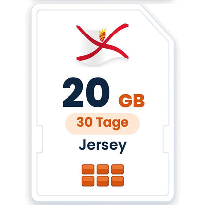 Jersey eSIM – 20 GB, 30 Tage gültig