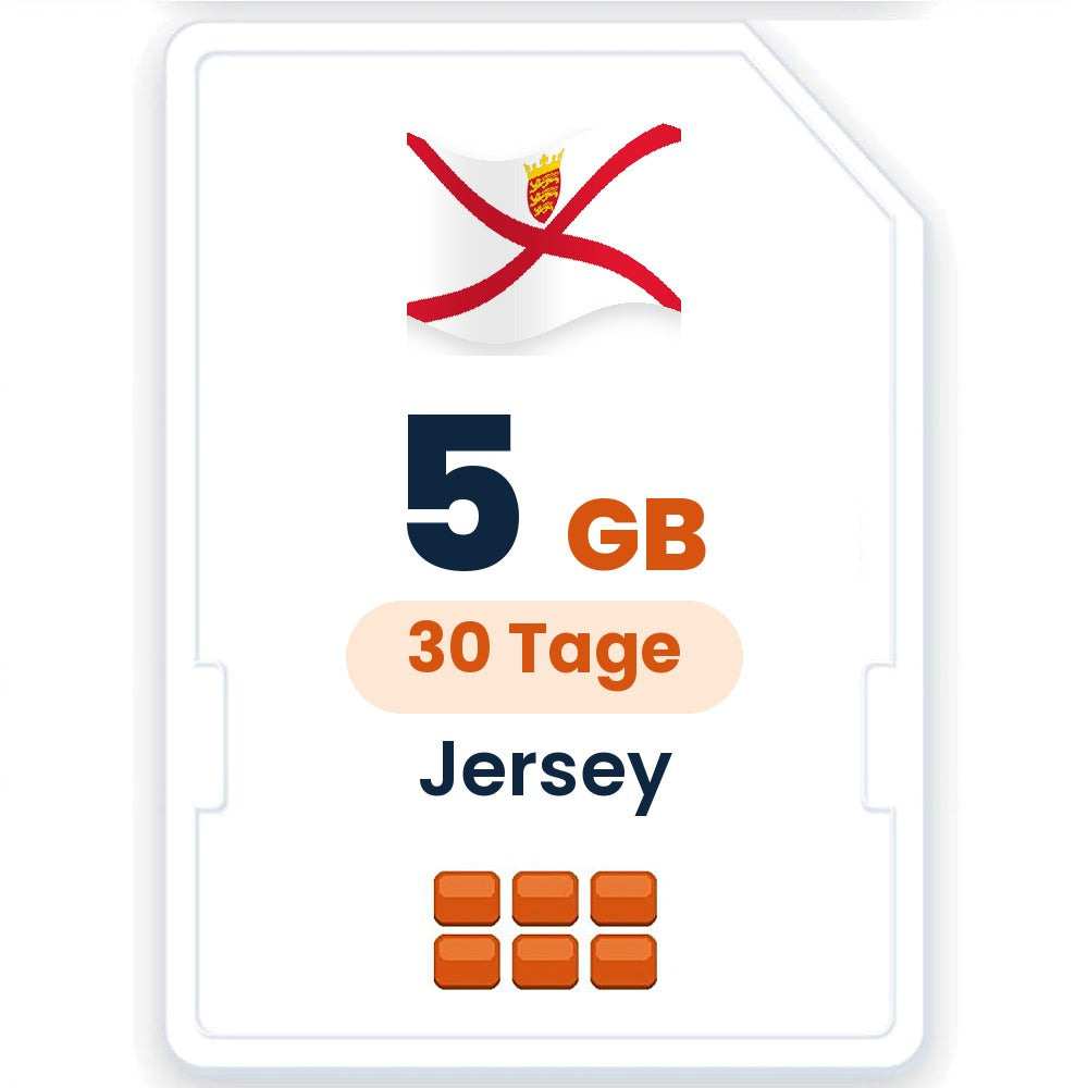 Jersey eSIM – 5 GB, 30 Tage gültig