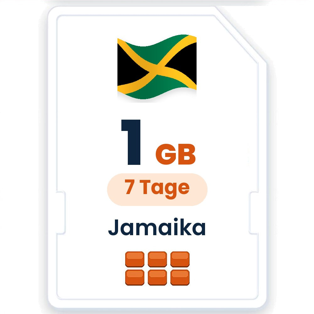 Jamaika eSIM – 1 GB, 7 Tage gültig