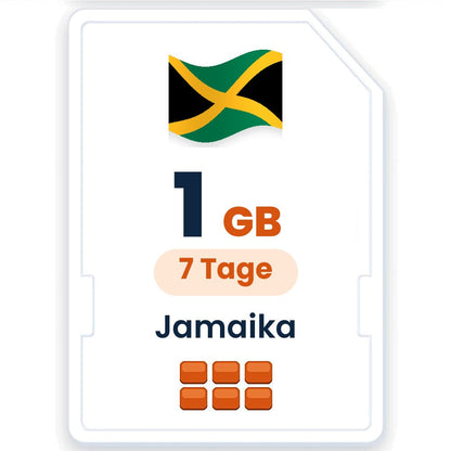Jamaika eSIM – 1 GB, 7 Tage gültig