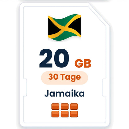 Jamaika eSIM – 20 GB, 30 Tage gültig