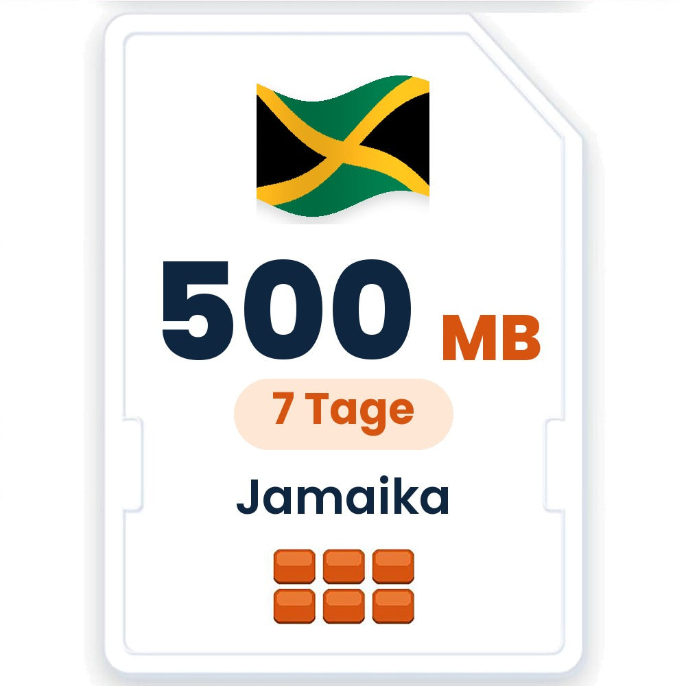 Jamaika eSIM – 500 MB, 7 Tage gültig