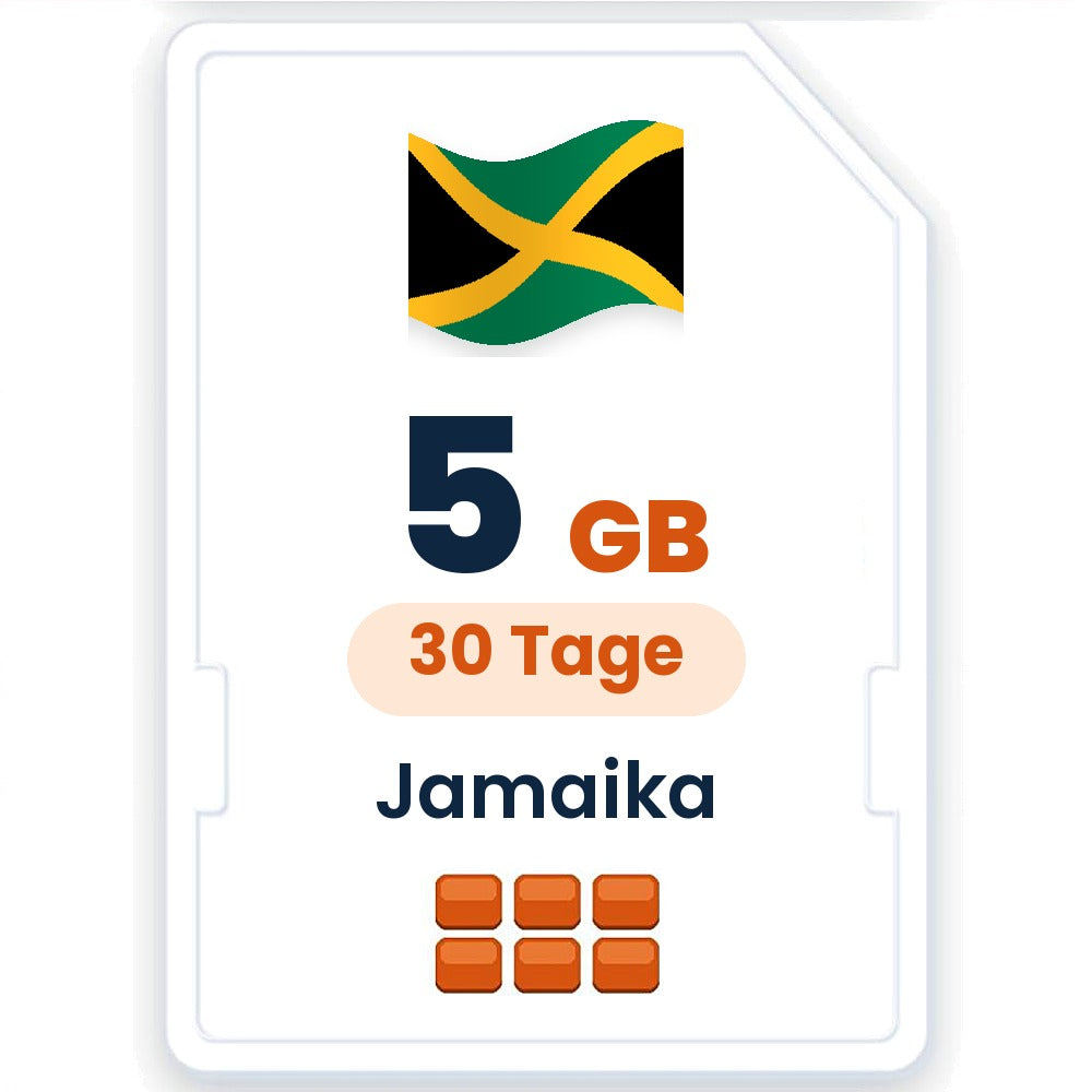 Jamaika eSIM – 5 GB, 30 Tage gültig
