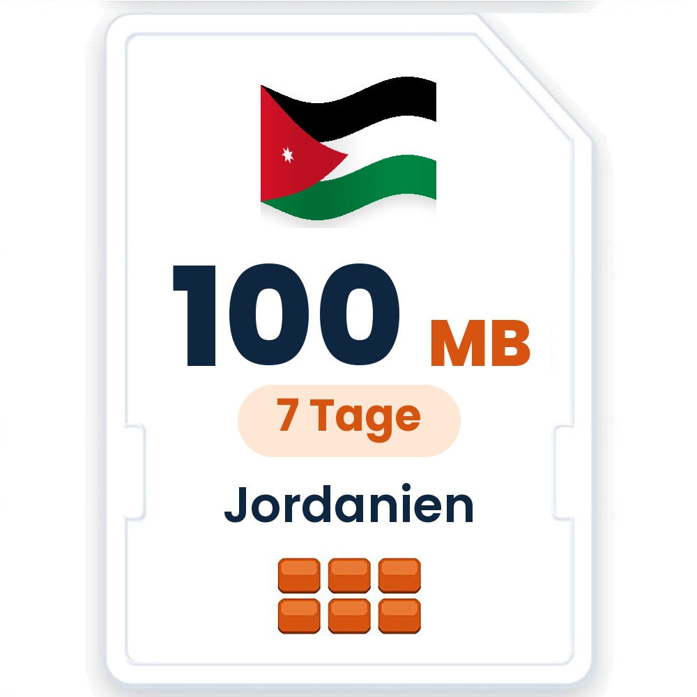 Jordanien eSIM – 100 MB, 7 Tage gültig