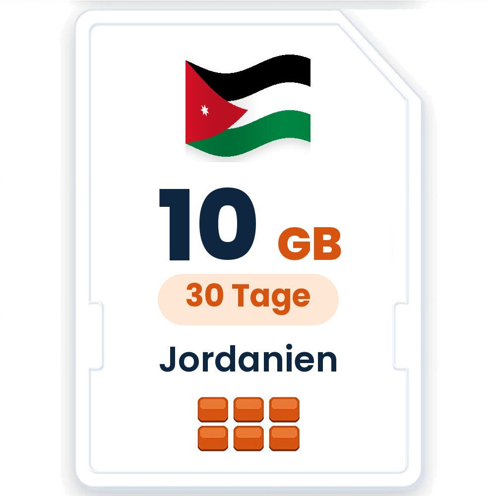 Jordanien eSIM – 10 GB, 30 Tage gültig