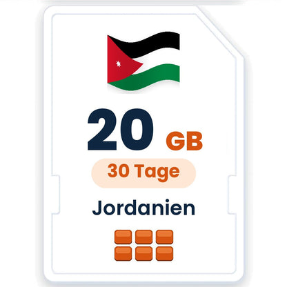Jordanien eSIM – 20 GB, 30 Tage gültig