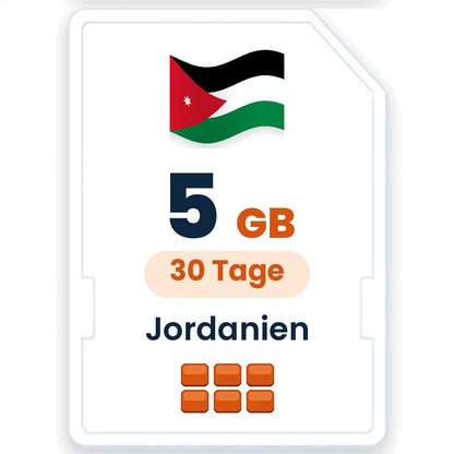 Jordanien eSIM – 5 GB, 30 Tage gültig