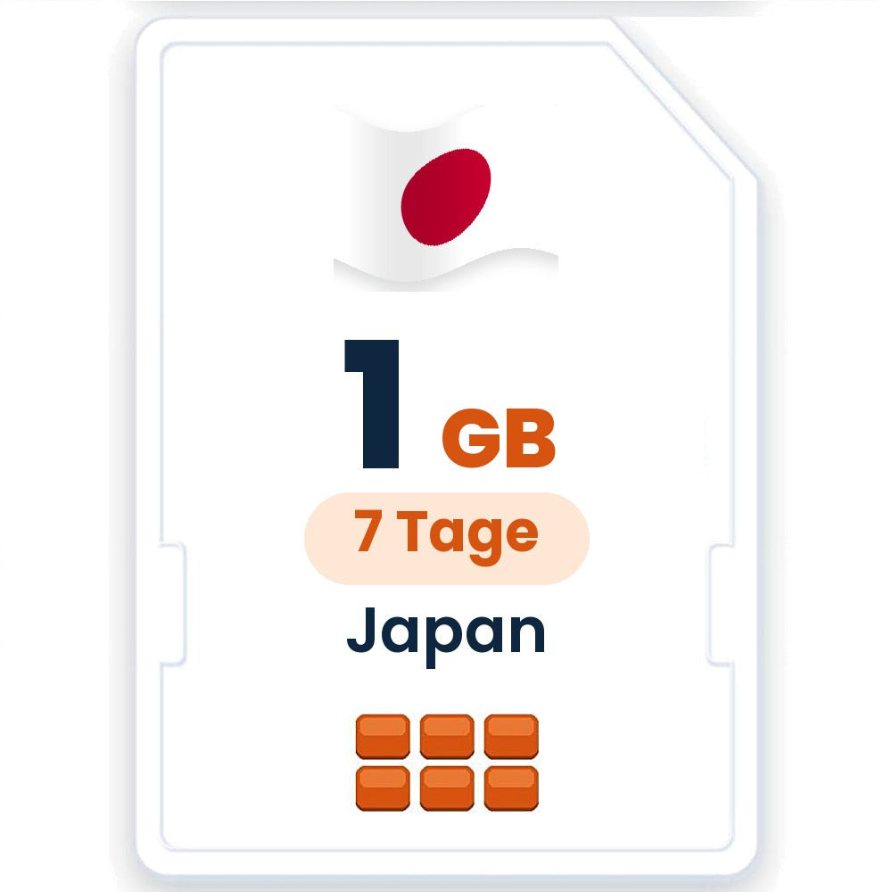 Japan eSIM – 1 GB, 7 Tage gültig