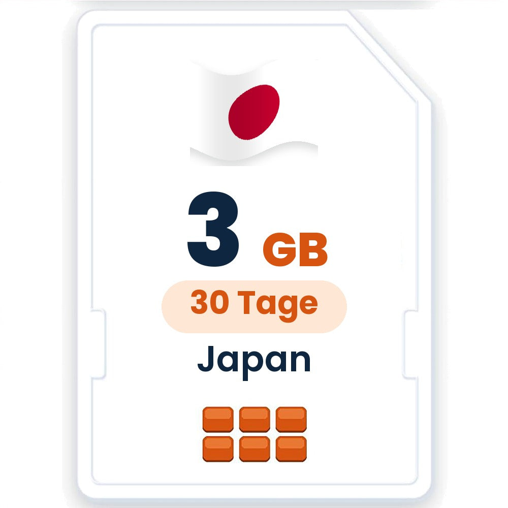 Japan eSIM – 3 GB, 30 Tage gültig