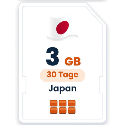 Japan eSIM – 3 GB, 30 Tage gültig