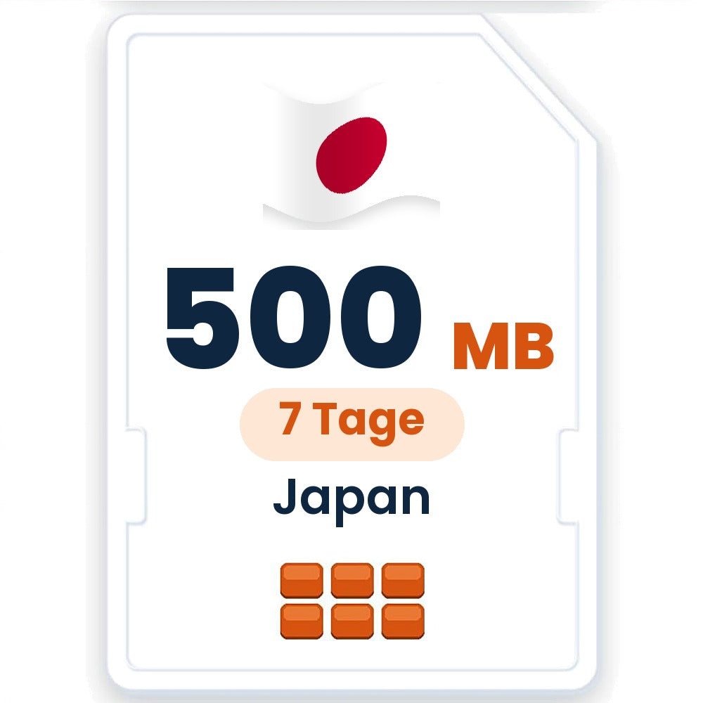 Japan eSIM – 500 MB, 7 Tage gültig