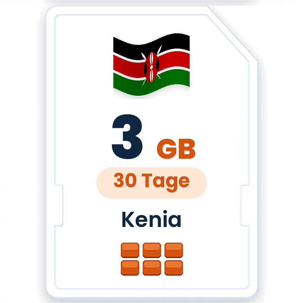 Kenia eSIM – 3 GB, 30 Tage gültig