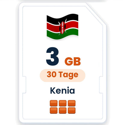 Kenia eSIM – 3 GB, 30 Tage gültig