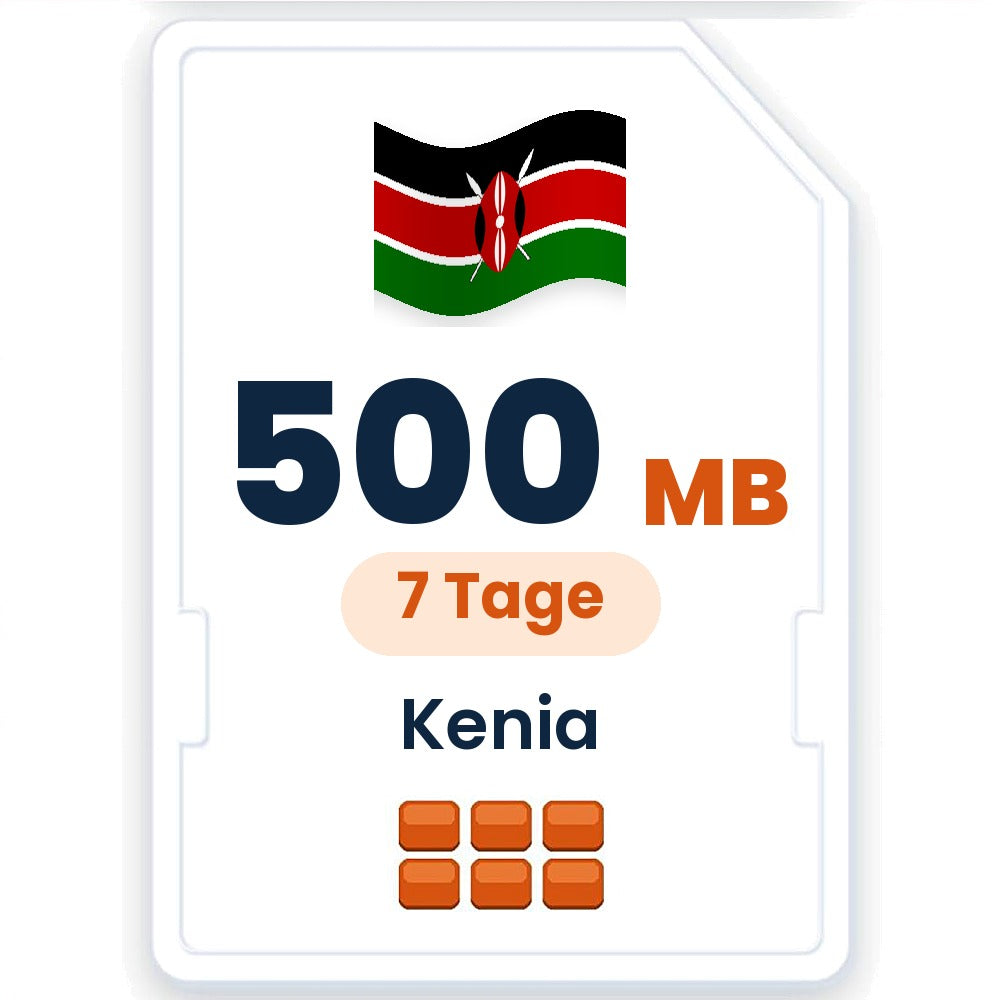 Kenia eSIM – 500 MB, 7 Tage gültig