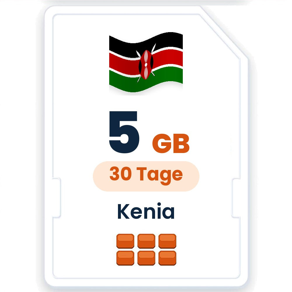 Kenia eSIM – 5 GB, 30 Tage gültig