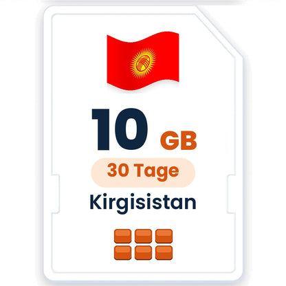 Kirgisistan eSIM – 10 GB, 30 Tage gültig