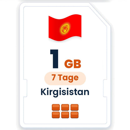 Kirgisistan eSIM – 1 GB, 7 Tage gültig