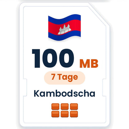 Kambodscha eSIM – 100 MB, 7 Tage gültig