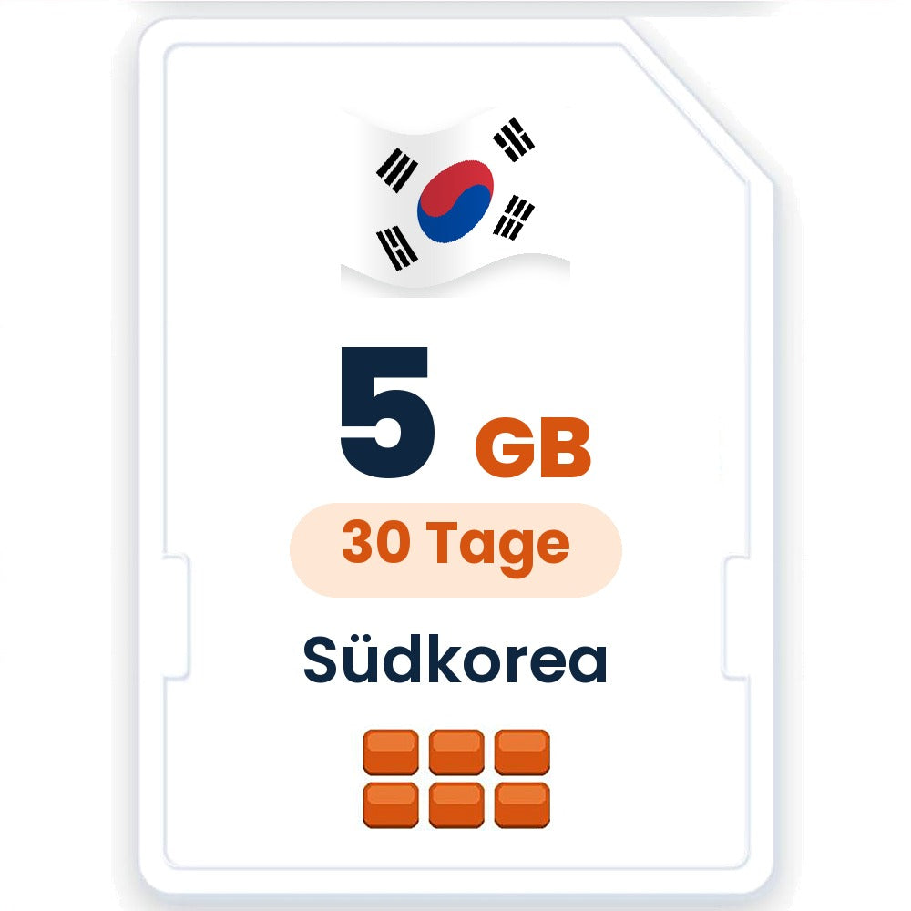 Südkorea eSIM – 5 GB, 30 Tage gültig
