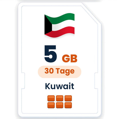 Kuwait eSIM – 5 GB, 30 Tage gültig
