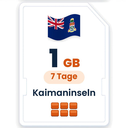 Kaimaninseln eSIM – 1 GB, 7 Tage gültig