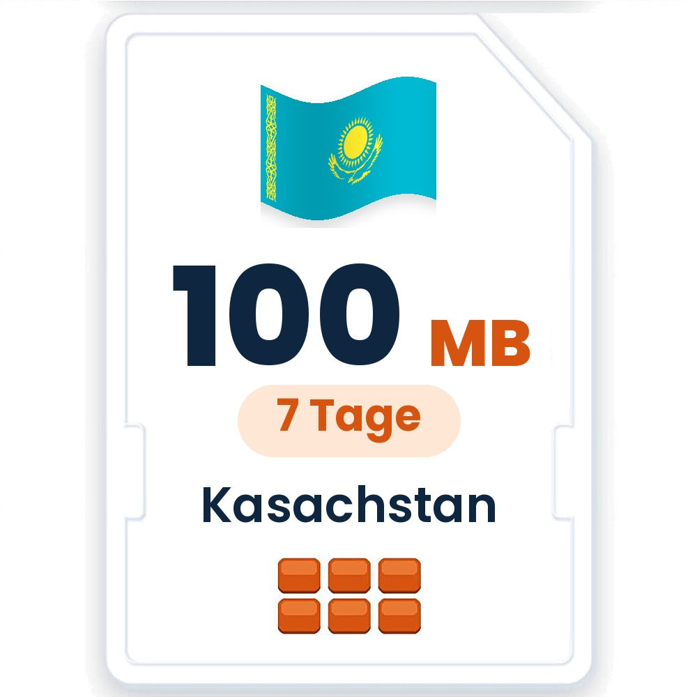 Kasachstan eSIM – 100 MB, 7 Tage gültig