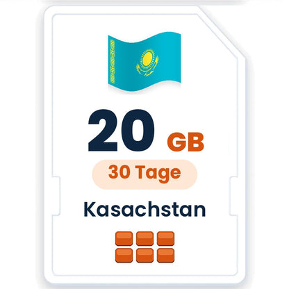 Kasachstan eSIM – 20 GB, 30 Tage gültig
