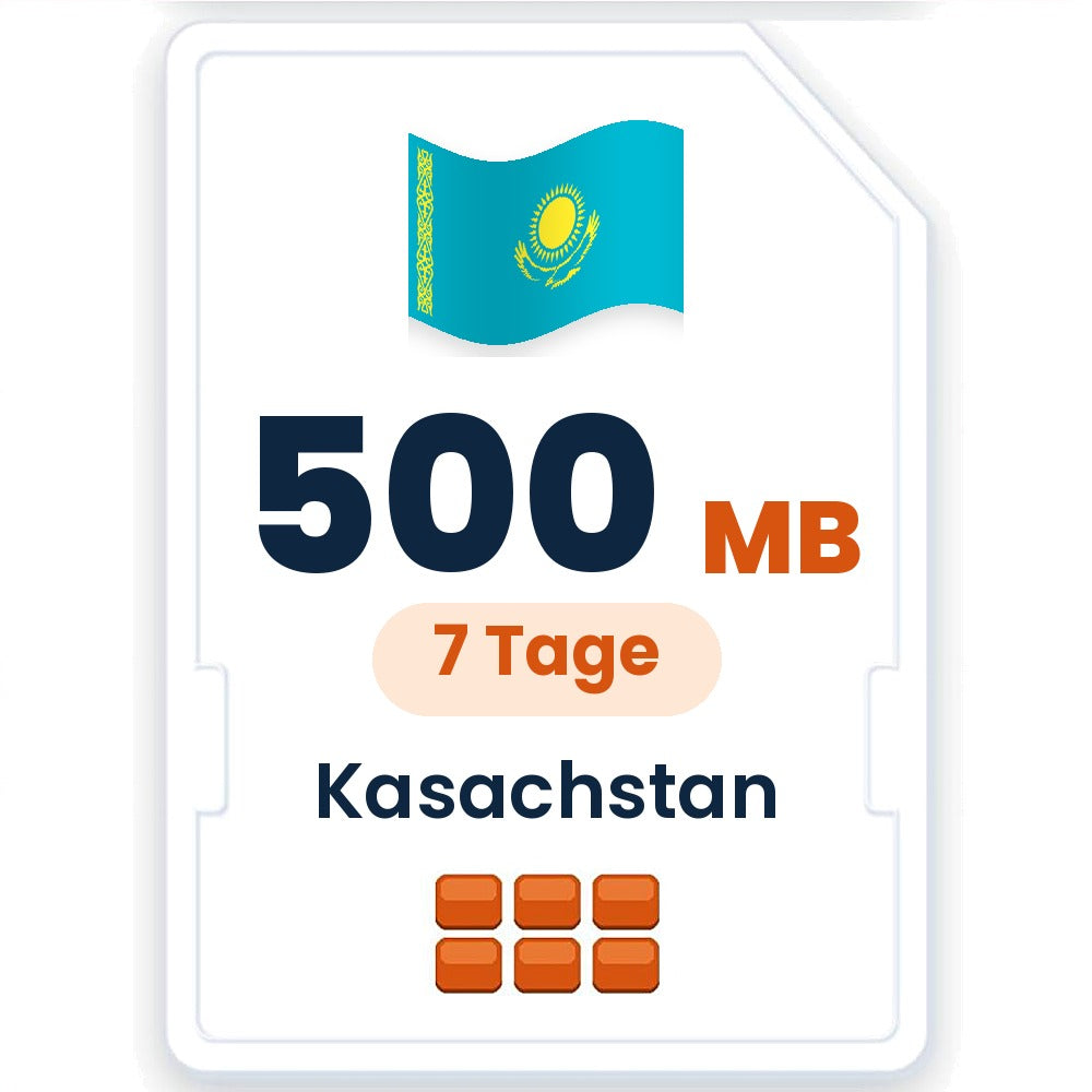 Kasachstan eSIM – 500 MB, 7 Tage gültig