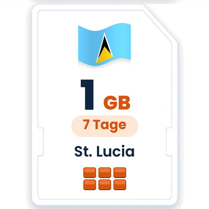 St. Lucia eSIM – 1 GB, 7 Tage gültig